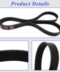 Super Smooth Serpentine Drive Belt For Honda Accord Fits 2008 To 2012 Models Replaces K070721 And 56992R40A01 Durable EPDM with ribbed structure.