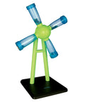 Windmill Strategy Dog Puzzle Toy For Beginners Level 1 Treat Puzzle Interactive Foraging Activity showing green and blue tubes