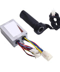 Electric Motor Controller Throttle Grip Beefy High Efficiency Aluminum Alloy For Electric Bikes Tricycles And Motorcycles With Precise Speed Control And Built In Safety Protections, showing wires, connectors, and grip