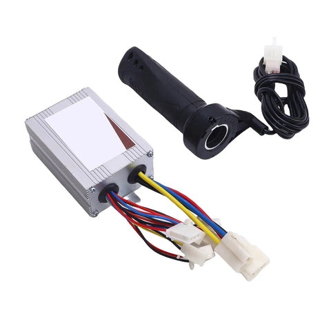 Electric Motor Controller Throttle Grip Beefy High Efficiency Aluminum Alloy For Electric Bikes Tricycles And Motorcycles With Precise Speed Control And Built In Safety Protections, showing wires, connectors, and grip