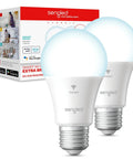 No Hub Required Smart LED Light Bulbs A19 Daylight 5000K 800 Lumen 60W Equivalent WiFi Light Bulbs That Work With Google Home Voice Control Remote Control Via App 2 Pack