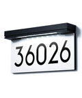 Solar Powered Address Plaque With LED Illumination, Waterproof Outdoor House Number Sign, 6000K Daylight White LEDs, Easy Mount