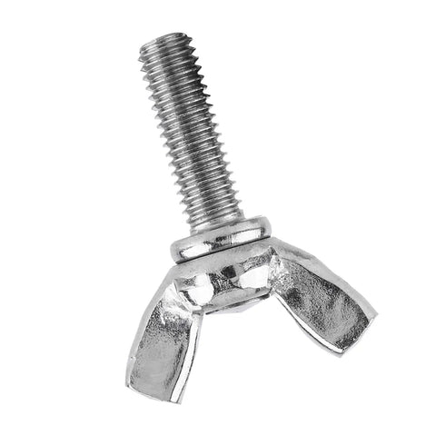 Close-up of Five Pack M5 Wing Screws 304 Stainless Steel Butterfly Bolts Kit For Industrial And Home Appliance Assembly Built Tough