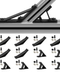 12 Pack 3030 Corner Angle Brackets 45 Degree And 135 Degree For 3030 Aluminum Extrusion T Slot V Slot Connectors With 24 Pcs T Nuts Screws Plus 1 Wrench Black Finish on aluminum extrusion