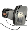 Carpet Cleaning Machine Motor 120V Replacement Part For 119661-00 GMFM-119661-00, Beefy 120 Volt Power Motor For Upright Carpet Cleaners, Easy Install, High Performance Vacuum Motor, side view with wiring