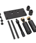 Badass Twin Cam Camshaft Needle Bearing Tool Set Inner Cam Bearing Installer And Puller Kit For 88 93 96 103 110 Motorcycles Featuring Premium Steel Build And Rad Visible Window Design For Easy Bike Fixes, steel parts laid out