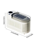 Slick Countertop Ice Maker, Portable Mini Electric Machine Making Crisp Fresh Cubes Fo Sho Fast For Home Bars And Weekend Getaways With Energy Efficient Cooling And Simple One Button Operation, beige compact design.
