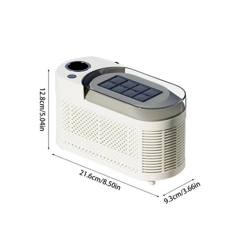 Slick Countertop Ice Maker, Portable Mini Electric Machine Making Crisp Fresh Cubes Fo Sho Fast For Home Bars And Weekend Getaways With Energy Efficient Cooling And Simple One Button Operation, beige compact design.