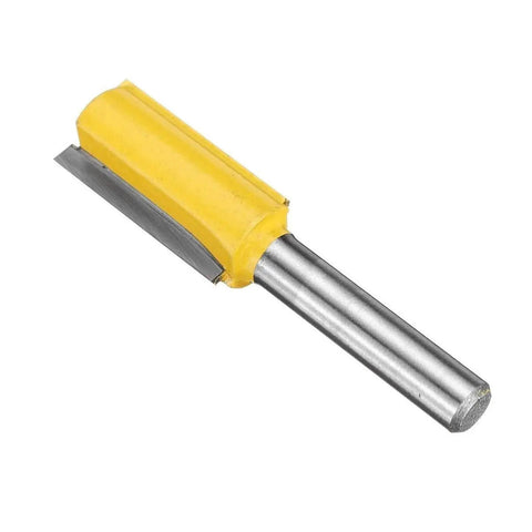 24 Piece 1/4 Inch Shank Router Bit Set Premium Carbide Cutters For Sharp Trimming Engraving Milling Dead Nuts Precise Shop Gear, yellow router bit close-up.