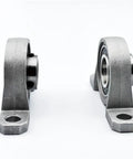 Four Piece Zinc Alloy Pillow Block Bearings 20mm Bore For Heavy Machinery Smooth Rotational Movement on white background