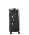 Side view of a charcoal DELSEY PARIS Helium Aero 24-inch hardside expandable luggage with spinner wheels
