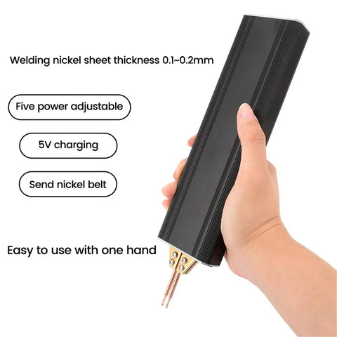 Hand holding Portable Electric Spot Welder For Nickel Sheets Adjustable Handheld Welding Machine for 0.1 to 0.2mm strips
