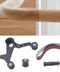 Premium Belt Sander Attachment For Angle Grinders Featuring Portable Pipe Polisher Grip Handle, includes belt and rollers.