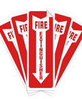 Fire Extinguisher Stickers 4x12 Inch Pack Of 5 Signs With Arrows For Quick Emergency Locate At Home Office School And Hospital No