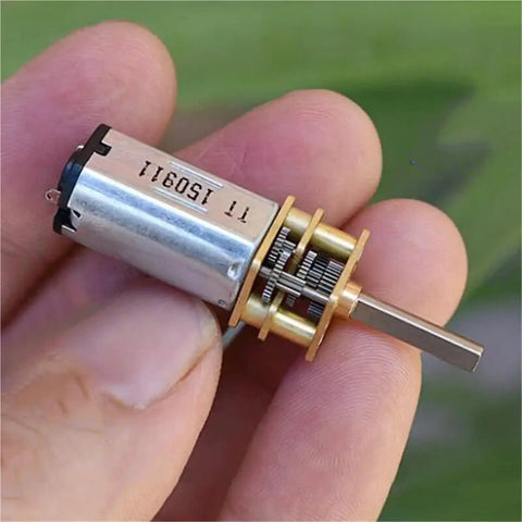 Heavy Duty Mini DC Gear Motor With Full Metal Gearbox 3V-6V 50RPM Slow Spin Gear Reduction 1:240 D Shaft For DIY Robots