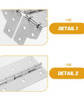 Close-up of Two Pack Flight Case Corner Hinge Kit in silver metal, detail view of heavy duty cabinet corner protector.