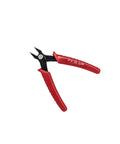 Red-handled cutter from Magnetic Base Cable Tie Organizer With 250 Zip Ties And Cutter, ideal for precise trimming.