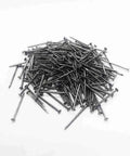Black Round Head Decorative Nail Set For Dollhouses And Furniture, 25mm Miniature Wood Screws, Old School Antique Black Iron Finish, Flat Head