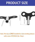 Two Pack Antique Clock Winding Key Kit For Wall Clocks And Alarm Clocks Includes 4.5 mm And 0.177 Inch Square Hole Keys