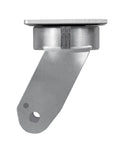 Ultra Tough Extra Thickened Galvanized Steel Six By Two Inch Caster Yoke 2500 Lbs Load Rating Swivel Fork Replacement side view