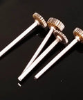 4 Pack 12mm T Type Aluminum Cutting Burrs, 1/8 Inch Shank, Cylindrical Tungsten Carbide Burs For Rotary Tools, P Type, on black surface
