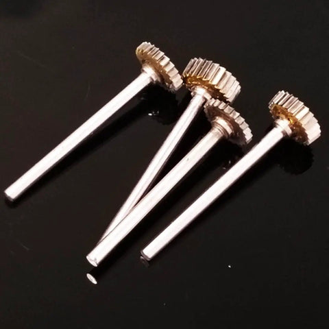 4 Pack 12mm T Type Aluminum Cutting Burrs, 1/8 Inch Shank, Cylindrical Tungsten Carbide Burs For Rotary Tools, P Type, on black surface
