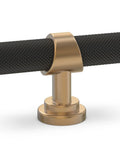 10 Pack Knurled Cabinet Knobs Matte Black And Champagne Bronze Set, aluminum and zinc alloy, durable finish, kitchen hardware