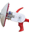 Close-up of Standalone Fencing Target Practice Tool With Chip Sensor Tech For Beginners Compact Foil Training Referee Simulator.