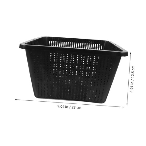 Hydroponic Plant Basket Net Pots 2 Pack For Veggie Growing, black plastic mesh pot 9.04 x 4.91 in