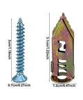 Self Drilling Drywall Anchors And Screws Kit 80-Piece Set with 3cm screw and 3.1cm anchor with measurements