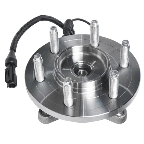 4WD Front Wheel Bearing Hubs For 2009 2010 Ford F150 Six Lug 4x4 Front Left And Right Hubs Assembly Replacement Pair Ready To Install With Sensor Wire ABS Compatible Heavy Duty Construction