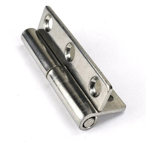 Heavy Duty Four Pack 2.5 Inch Detachable Stainless Steel Flag Hinges Featuring Rising Butt Left Handed Lift Off Design With Quick Mount Screws Rustproof Corrosion Resistant And Rock Solid Performance