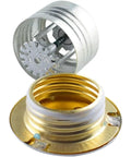 Top Shelf Concealed Pendent Fire Sprinkler Head 10 Pack With Sleek Decorative Ceiling Covers And Foolproof Automatic Heat Trigger At 199 F K80 Rating showing brass and silver plate components.
