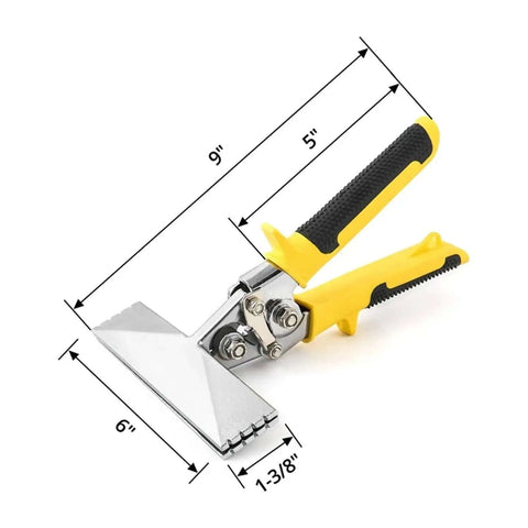 Heavy Duty Sheet Metal Bending Pliers 6 Inch Hand Seamer Tool with ergonomic grip, shown with measurements.