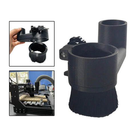 Pro Grade Cnc Spindle Dust Shields Featuring Tough Detachable Bristles That Mop Up Nasty Sawdust Like A Champ While Locking In Motor Life For Your 300W And 500W Router Machines, close-up view with bristles.