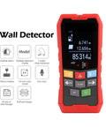 Heavy Duty Wall Scanner With Badass Precision Stud Finding Pipe And Cable Ac Wire Detection Waterproof Probe Adjustable Sensitivity No Guesswork displaying features and interface.