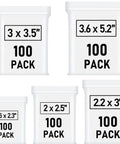 Five Size Clear Plastic Bags Mega Pack 500 Pcs In 5 Assorted Sizes With 100 Each Resealable Poly Bags for storage.