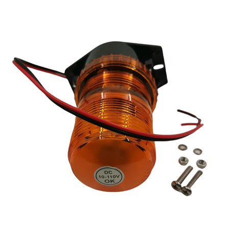 Heavy Duty LED Amber Strobe Beacon Light Straight Bolt On Replacement For Genie Lift Models Gr-08 Gr-12 Gr-15 Gs-1530 Gs-1930 360 Degree Warning Signal 4 Flash Patterns Rock Solid Jobsite Gear