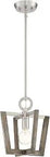 Dope Mid Century Style 1 Light Mini Pendant In Satin Platinum Finish For Kitchen Island Or Bar Area Modern Ceiling Light