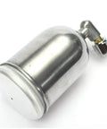 Top Tier Gravity Feed Pneumatic Spray Gun With 0.5mm Nozzle For Flawless Auto Paint Jobs Built Tough Alloy Frame And Chrome Caps Delivers A Killer Smooth Finish Every Time, featuring a metal spray cup.