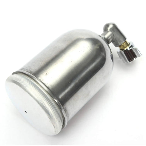 Premium Pneumatic Spray Gun With Gravity Feed System And Heavy Duty 0.5 Mm Nozzle - silver 200 ml cup with connector.