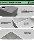 14 Inch Undermount Bar Sink For Kitchen And RV Use, 18 Inch Wide By 9 Inch Deep Single Bowl, 16 Gauge Stainless Steel Small Bar Prep Sink, Durable TRU16 T304 Construction That Resists Corrosion And Dents, 3mm Sound-Absorbing Pads, X-Shaped Groove, Round Corners