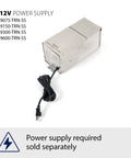 Rectangular Outdoor Deck And Patio Light 12V LED Low Voltage power supply unit shown separately