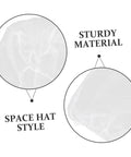 Close-up of 50 Pack Top Shelf Disposable Nonwoven Hair Nets For Cleanrooms And Kitchen Sites showing sturdy material and space hat style.