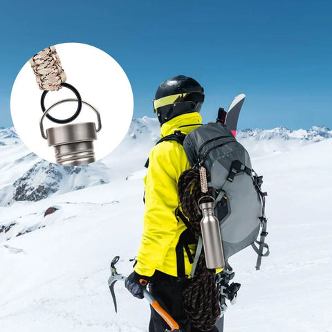 Mountaineer with Six Pack Paracord Keychains With Carabiner Clip And Braided Lanyard For Keys Backpacks And Outdoor Gear