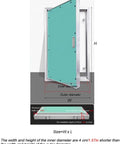Top Shelf Invisible Drywall Access Panel With Smooth Touch Latch And Slick Flush Fit For No Sweat Plumbing And Electrical Repairs Solid 120 Degree Swinging Ceiling Hatch showing aluminum frame and recessed door.