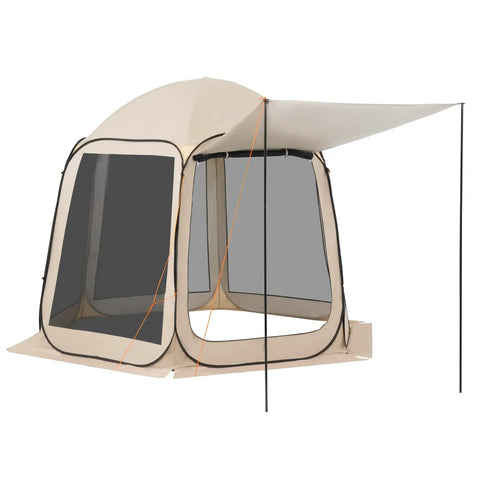 Big Pop Up Screen Tent 10x9.2 Ft With Awning Portable Gazebo For Four To Eight People Instant Bug Free Canopy With Carry Bag Ideal For Patio