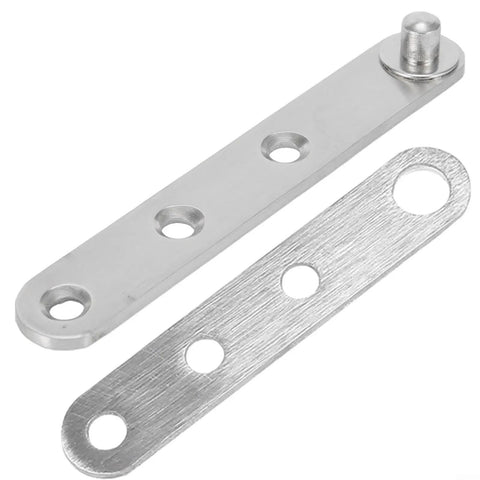 Smooth Stainless Steel Door Hinge With 360 Degree Rotating Shaft, Heavy Duty Thickened Core Design, Rounded Safe Edges No Burrs For Smooth Reliable Operation On Any Interior Or Exterior Project, showing two hinge plates.