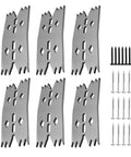 Six Piece Slab Clamping Dogs For Woodworking Tools With Hold Down Clamps, stainless steel, screws included, top view