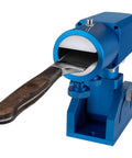 Three-Axis Blade Light Duty Workshop Knife Vise Tool With 360-Degree Swivel Base holding a knife by the handle
